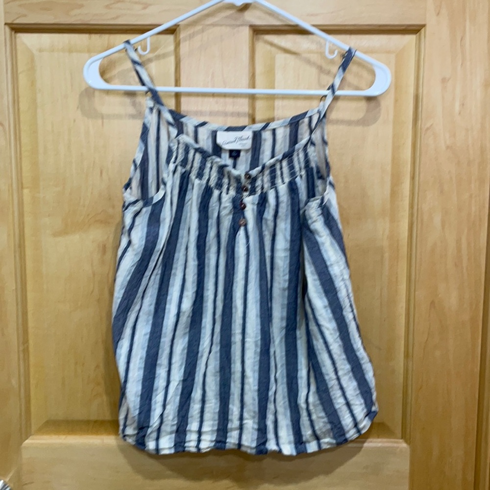 Universal Thread Blue and White Striped Tank Top XS